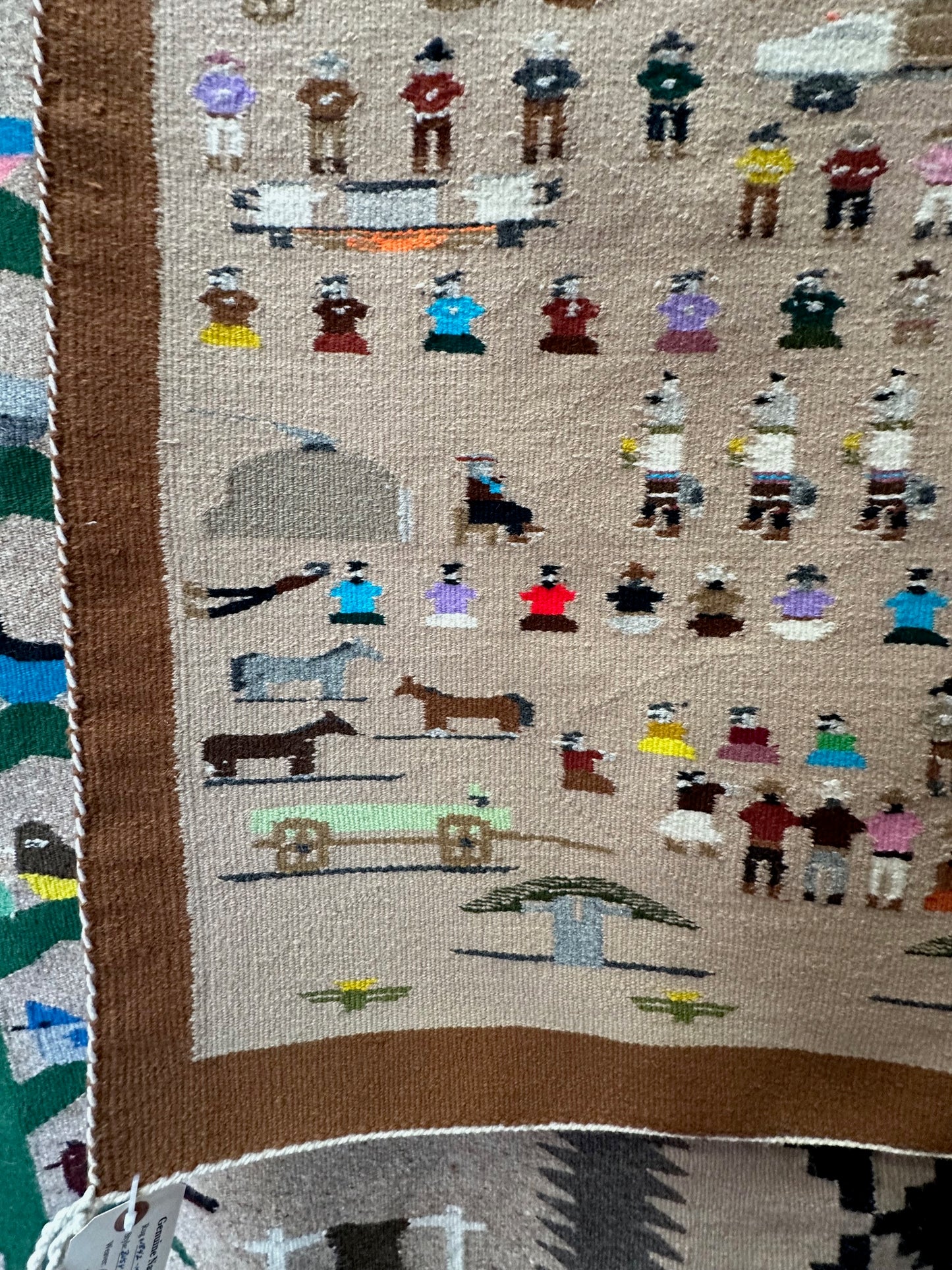 Pictorial Navajo Weaving for sale, navajo rug for sale, ceremony navajo weaving, telluride gallery