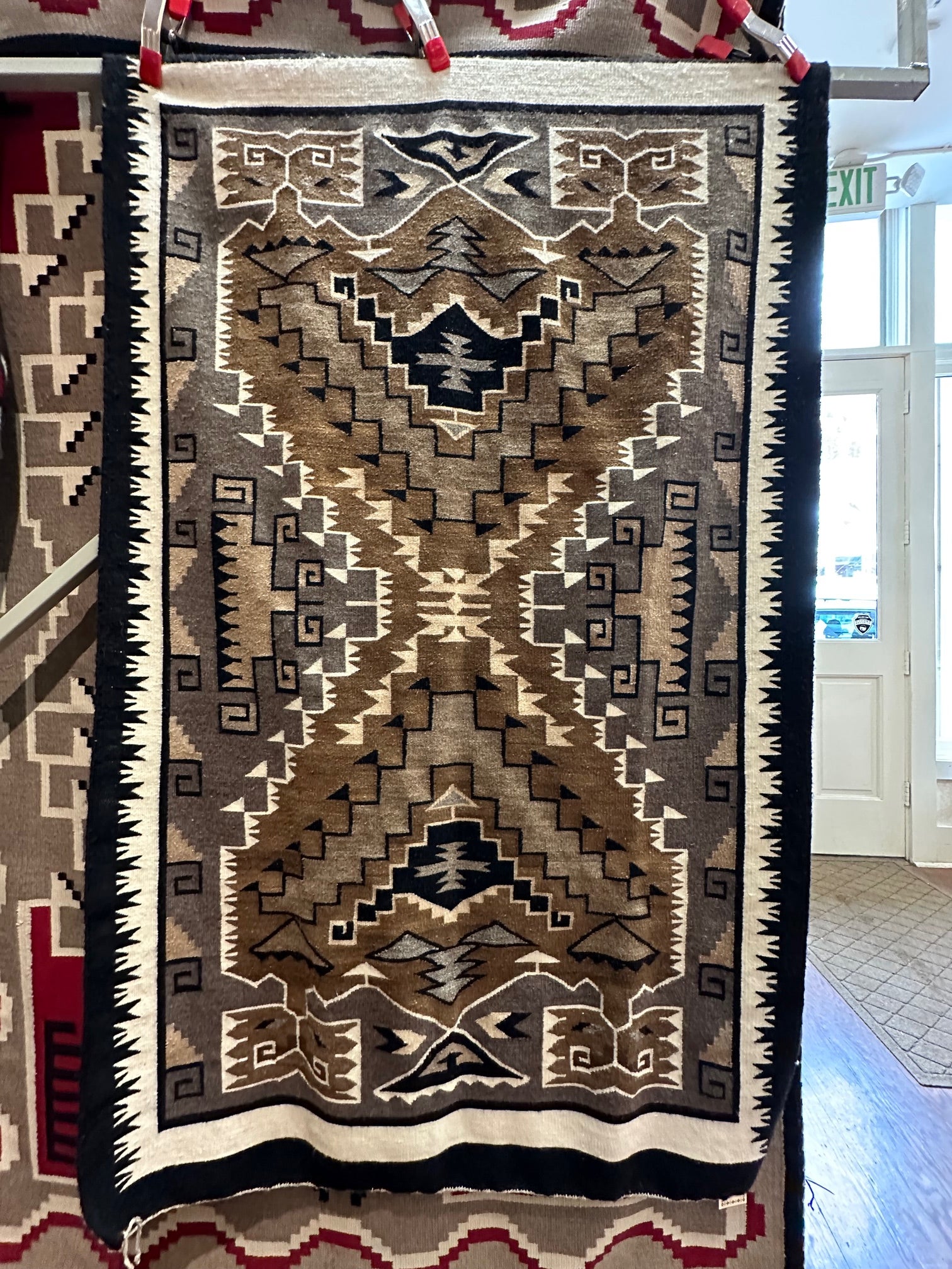 Cecelia Tsosie Navajo weaving for sale, navajo rug for sale, Two Grey HIlls Navajo Weaving, Storm Navajo Weaving, Telluride gallery
