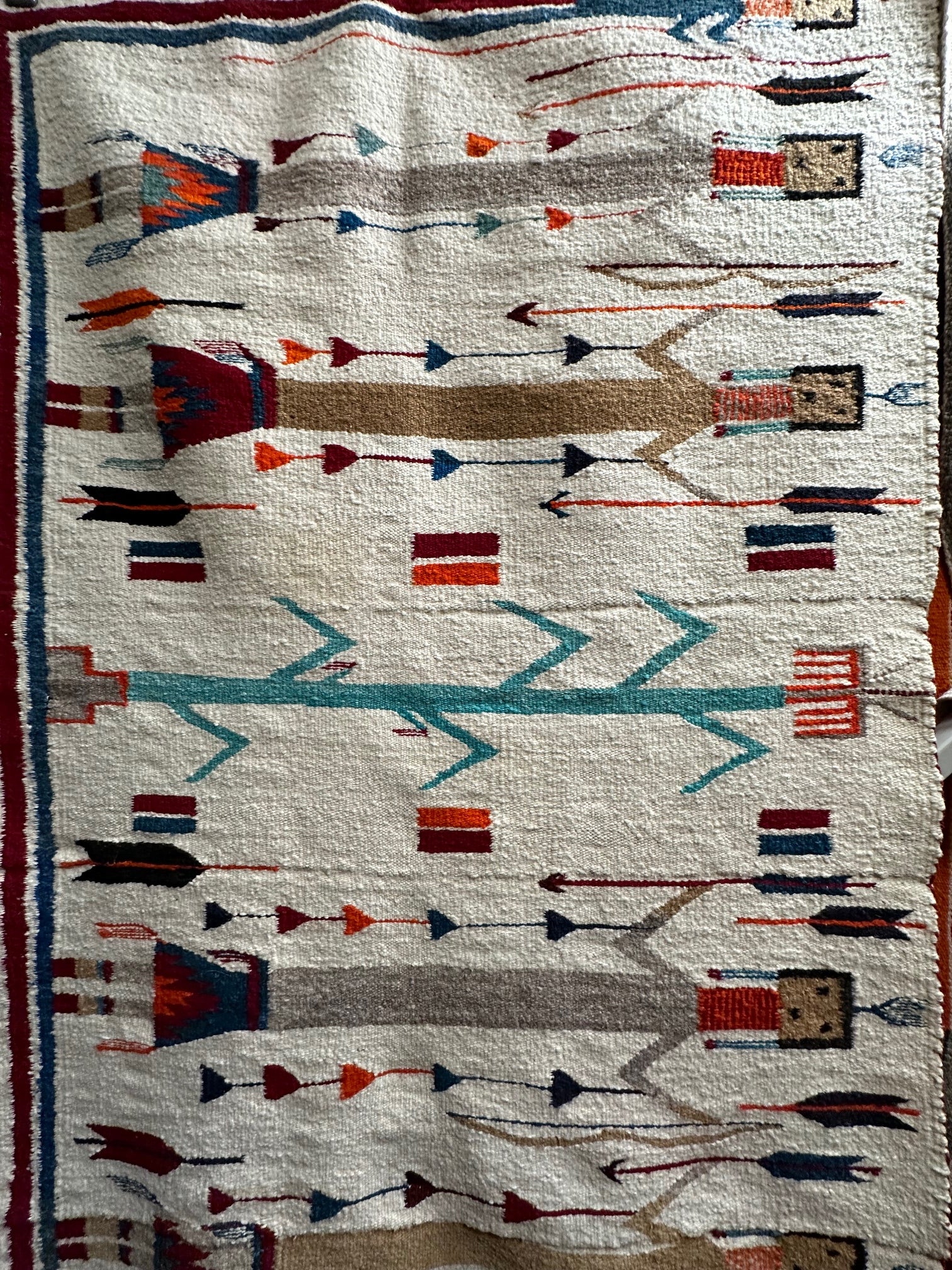 Navajo Shiprock Yei for sale, navajo weaving for sale, navajo rug for sale, vintage yei weaving, telluride gallery