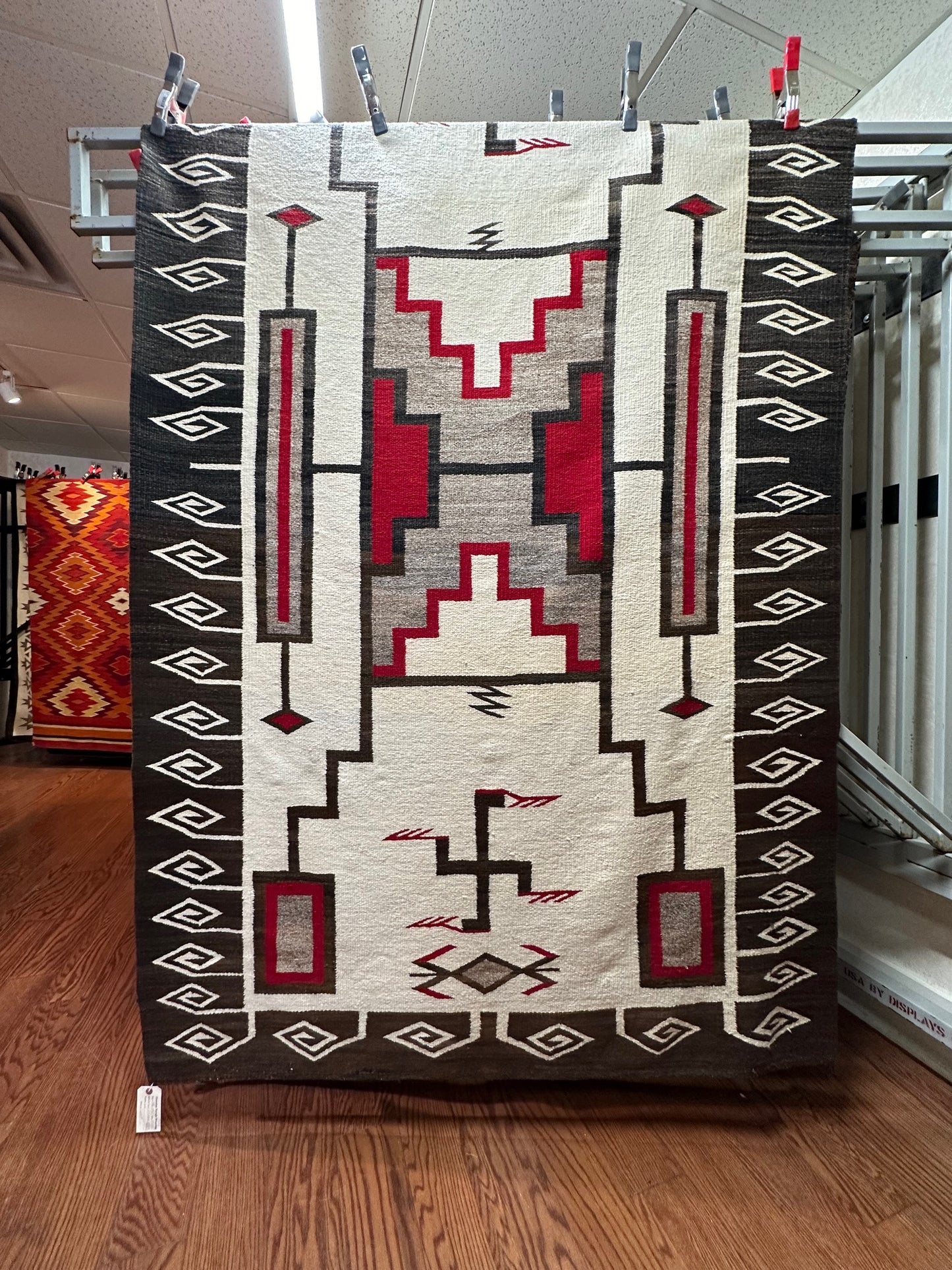 JB Moore Navajo Rug for sale, Antique navajo rug for sale, Navajo storm weaving, telluride gallery