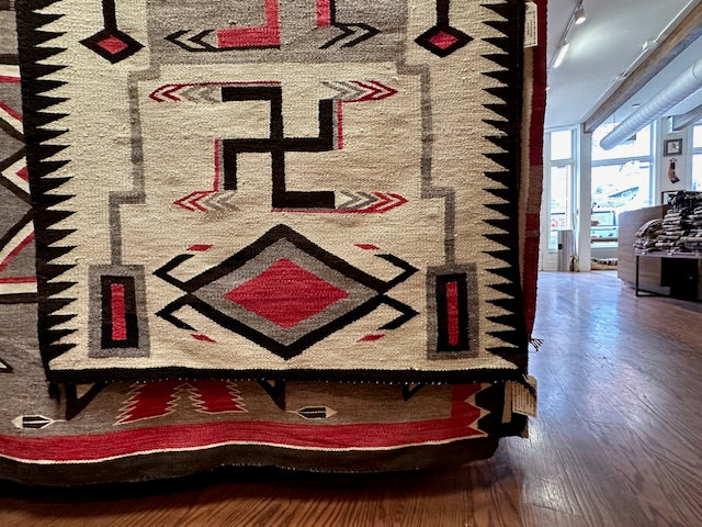 Antique JB Moore Storm Navajo Weaving, navajo rug for sale, authentic navajo weaving, telluride furnishings, telluride gallery