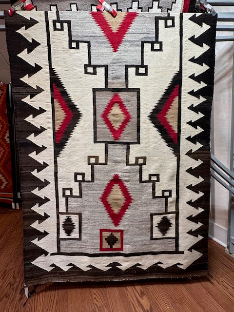 Antique JB Moore Storm Pattern Navajo Weaving, navajo rug for sale, authentic navajo weaving, telluride furnishings, telluride gallery