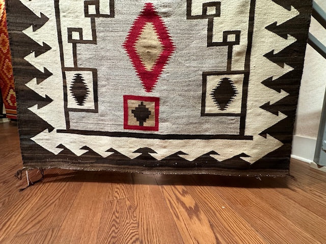 Antique JB Moore Storm Pattern Navajo Weaving, navajo rug for sale, authentic navajo weaving, telluride furnishings, telluride gallery