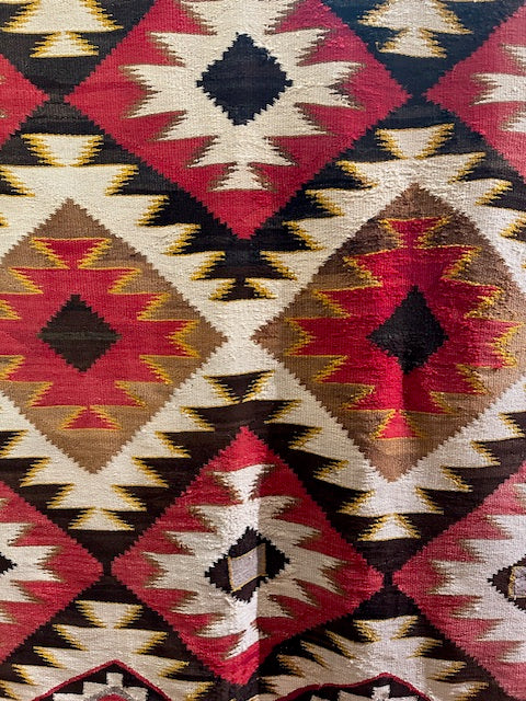 Antique Red Mesa Navajo Weaving, navajo rug for sale, authentic navajo weaving, telluride furnishings, telluride gallery