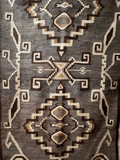 Marie Police Klah Navajo weaving, Antique Two Grey Hills Navajo weaving, navajo rug for sale, telluride furnishings, telluride art gallery