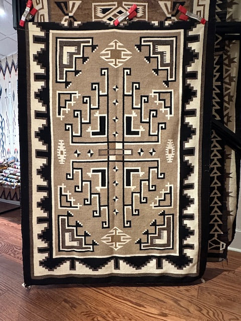 Francis Manuelito Two Grey Hills Navajo weaving, navajo rug for sale, authentic navajo, telluride furnishings, telluride art gallery