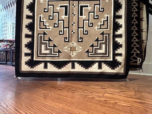 Francis Manuelito Two Grey Hills Navajo weaving, navajo rug for sale, authentic navajo, telluride furnishings, telluride art gallery