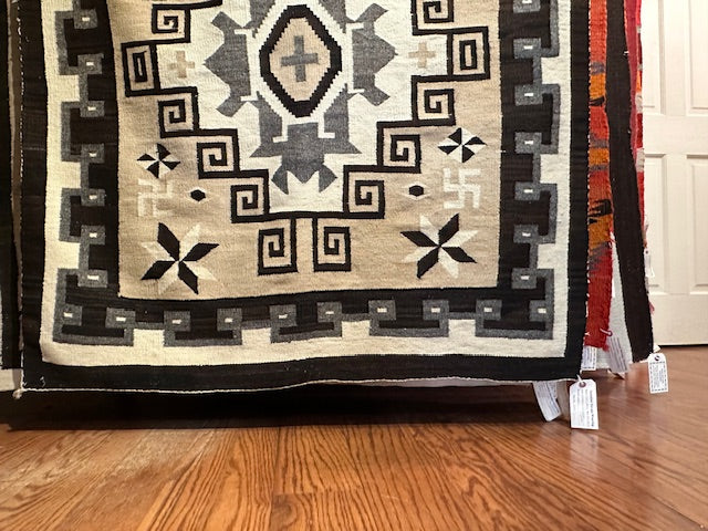 Antique J.B. Moore Crystal Navajo Weaving, navajo rug for sale, authentic navajo rug, telluride furnishings, telluride art gallery