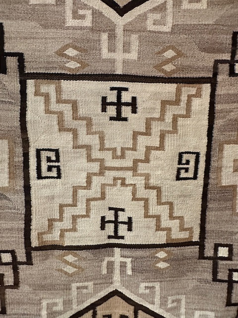 Antique Toadlena/Two Grey Hills Navajo Weaving, navajo rug for sale, authentic Navajo, Telluride furnishings, telluride gallery