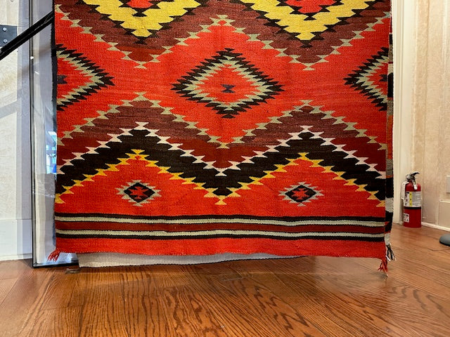 Antique Transitional Navajo Blanket, navajo rug for sale, native american weaving, native american art, telluride art gallery