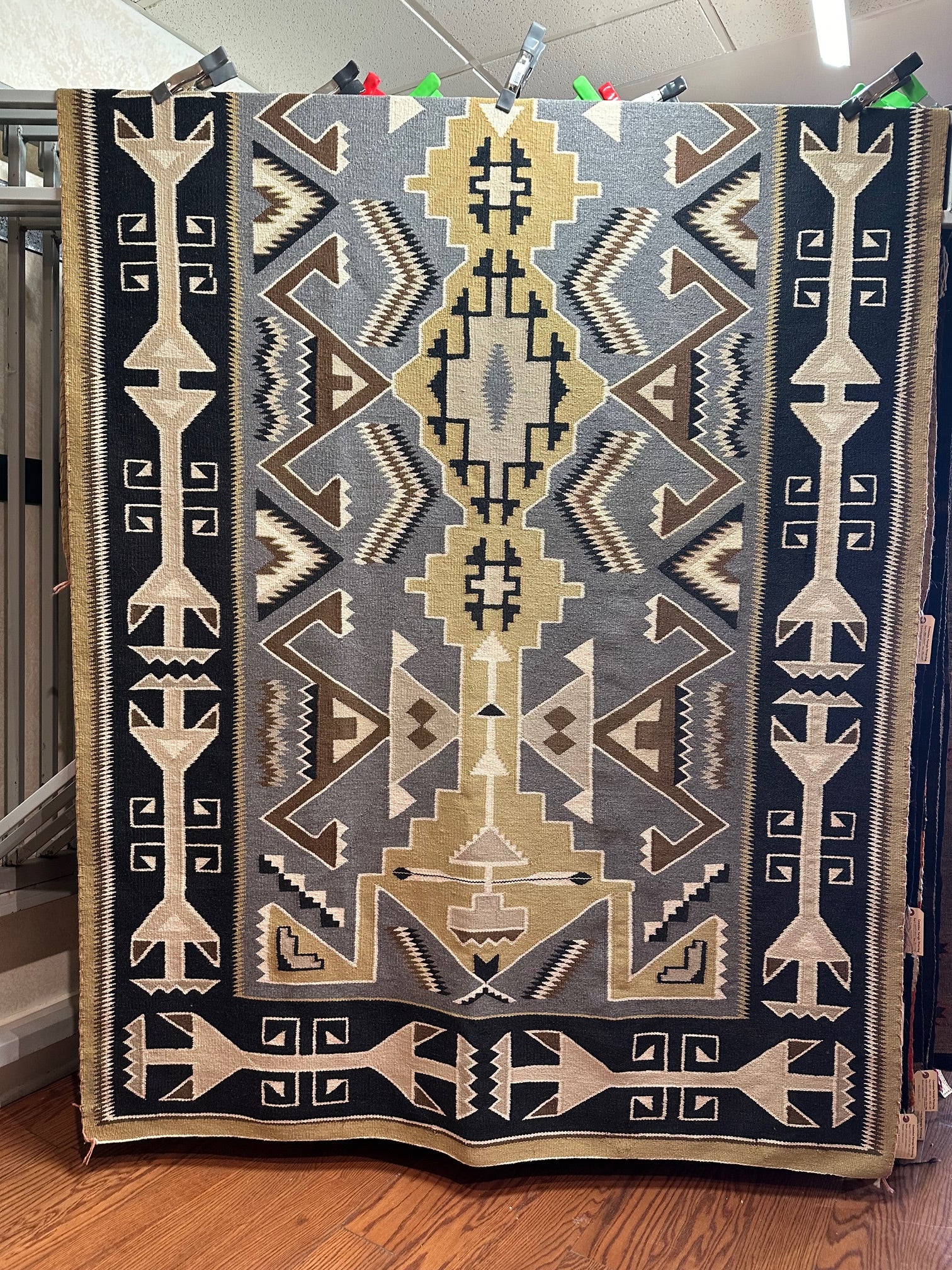 Vintage Large Navajo Teec Nos Pos, navajo rug for sale, vintage textiles, telluride art gallery