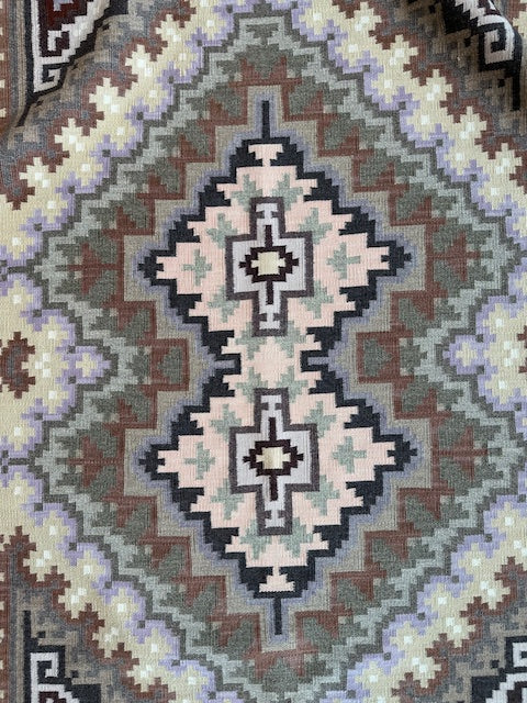 Gladys Shepard Vegital Dye Burnt Water Navajo Weaving 41" x 60"