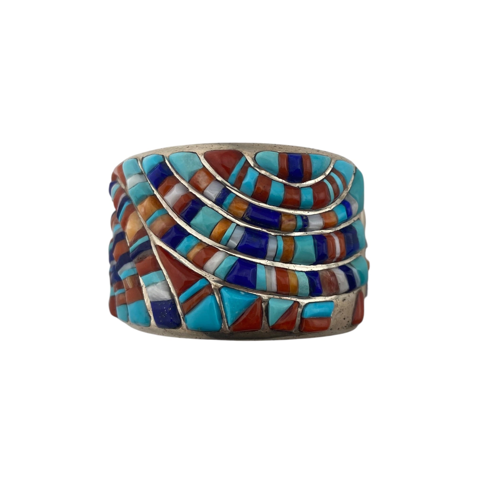 Philander Begay Tufa Cast & Multi Stone Inlay Bracelet Cuff