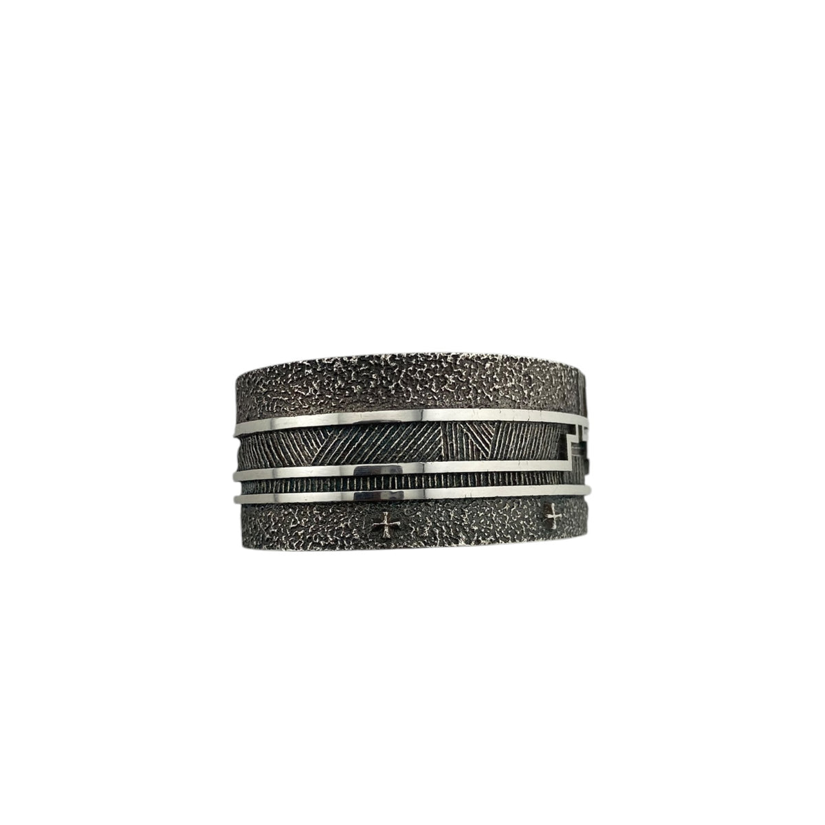 Ric Charlie Navajo Tufa Cast Futuristic Monument Valley Bracelet