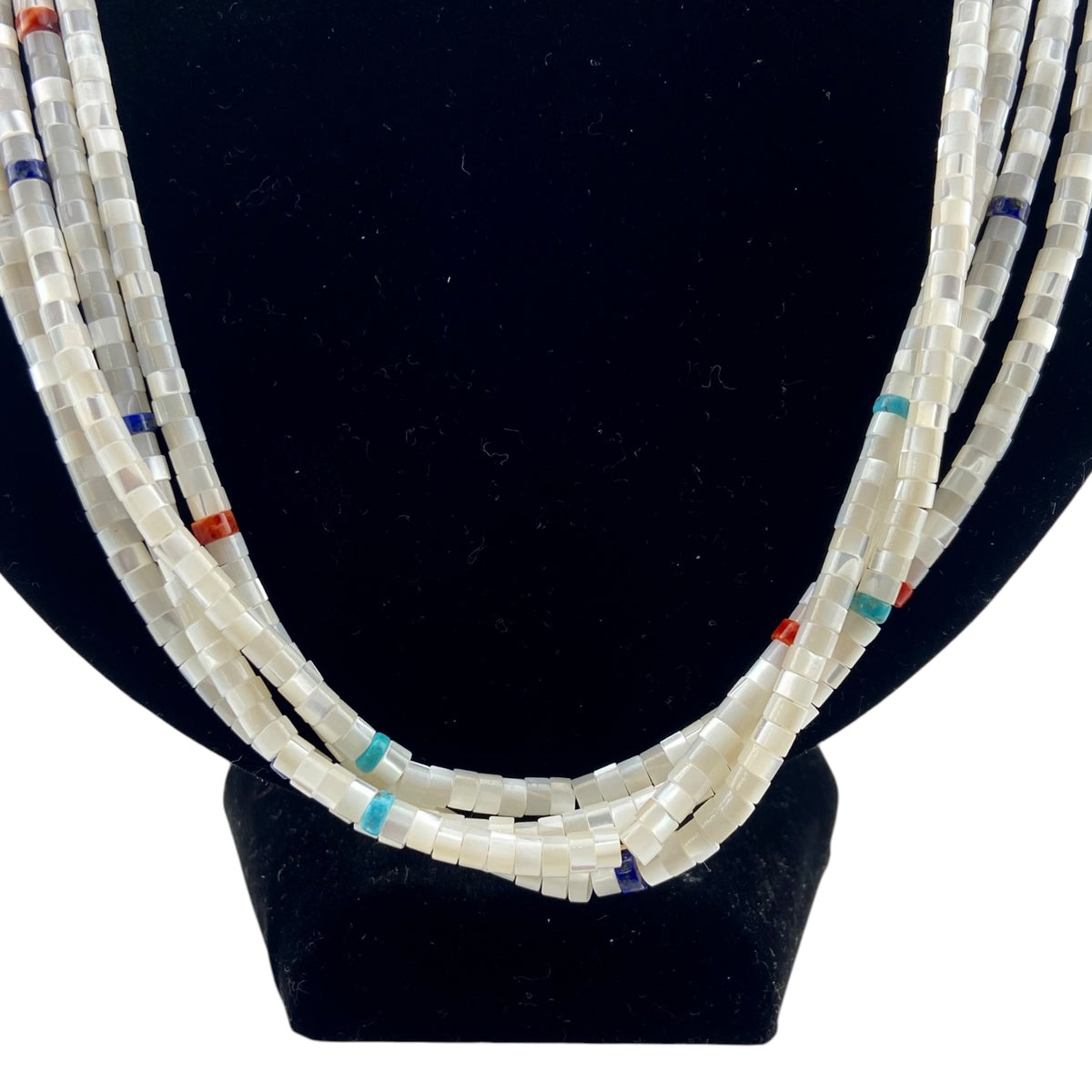 Lita Atencio Kewa Mother of Pearl w/Spiny Oyster, Lapis & Turquoise