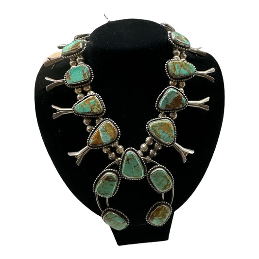 Native american jewelry for sale, Vintage Navajo Squash Blossom for sale, Royston turquoise jewelry, telluride jewelry