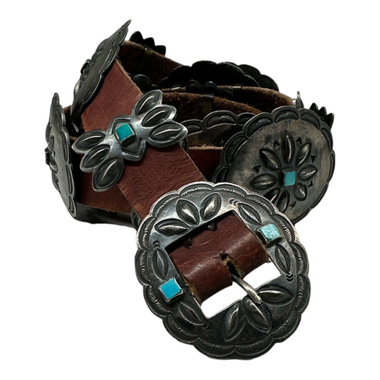 Vintage navajo concho belt, turquoise jewelry, native american indian jewelry for sale, telluride