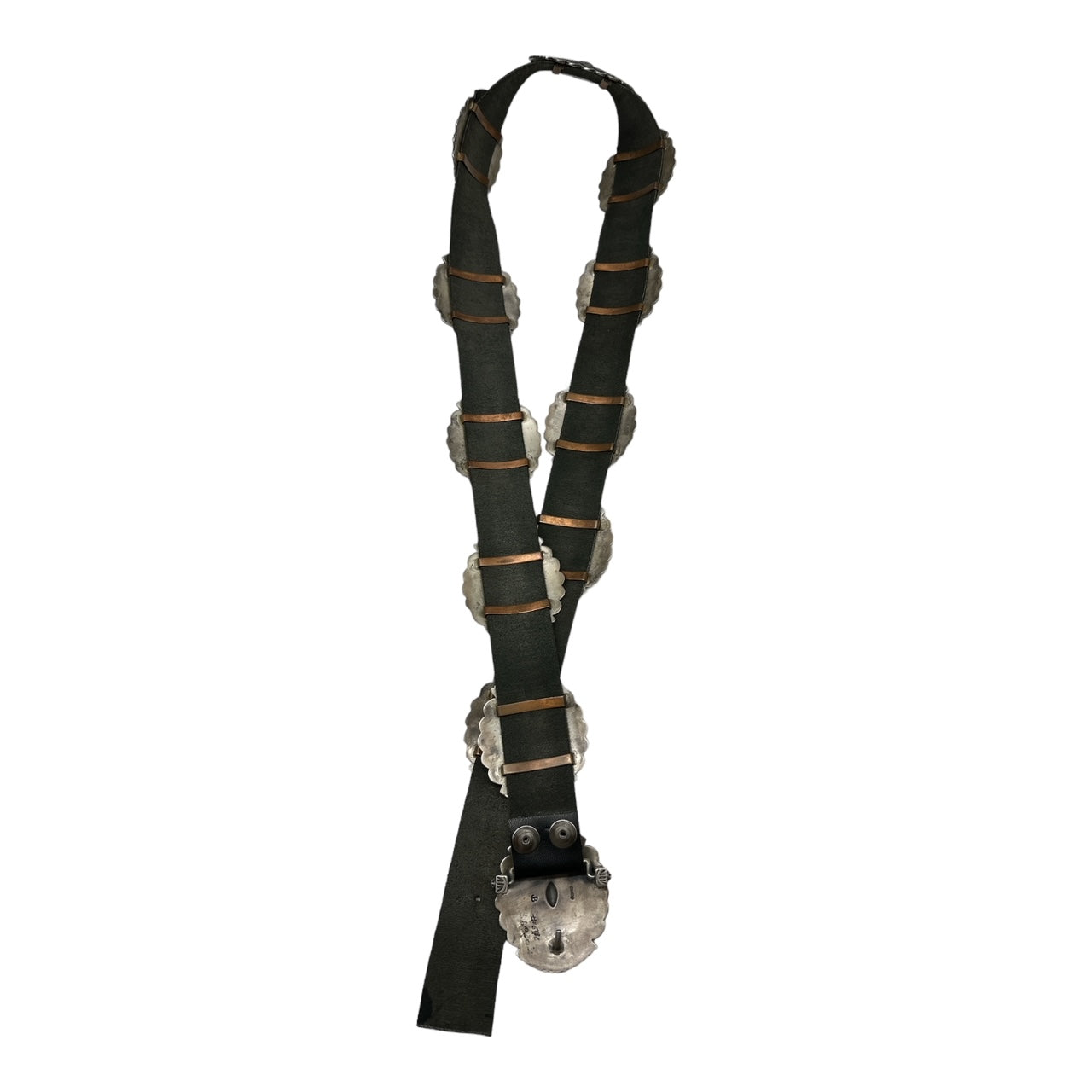 Navajo silver concho belt for sale, native american indian jewelry, telluride