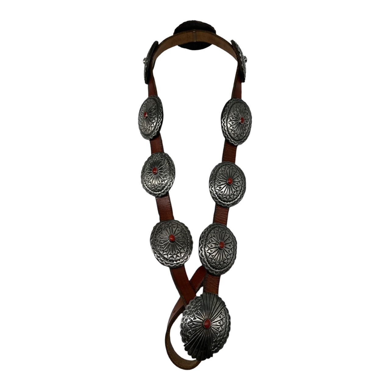 Navajo concho belt, native american jewelry for sale, indian jewelry, telluride, coral and silver belt