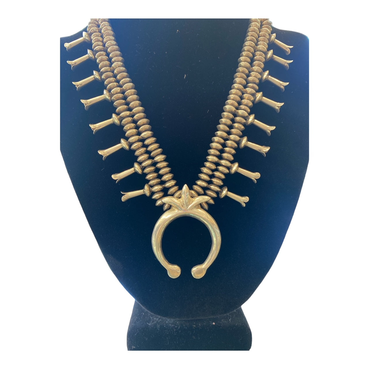 sterling silver navajo squash blossom necklace, navajo jewerly, telluride