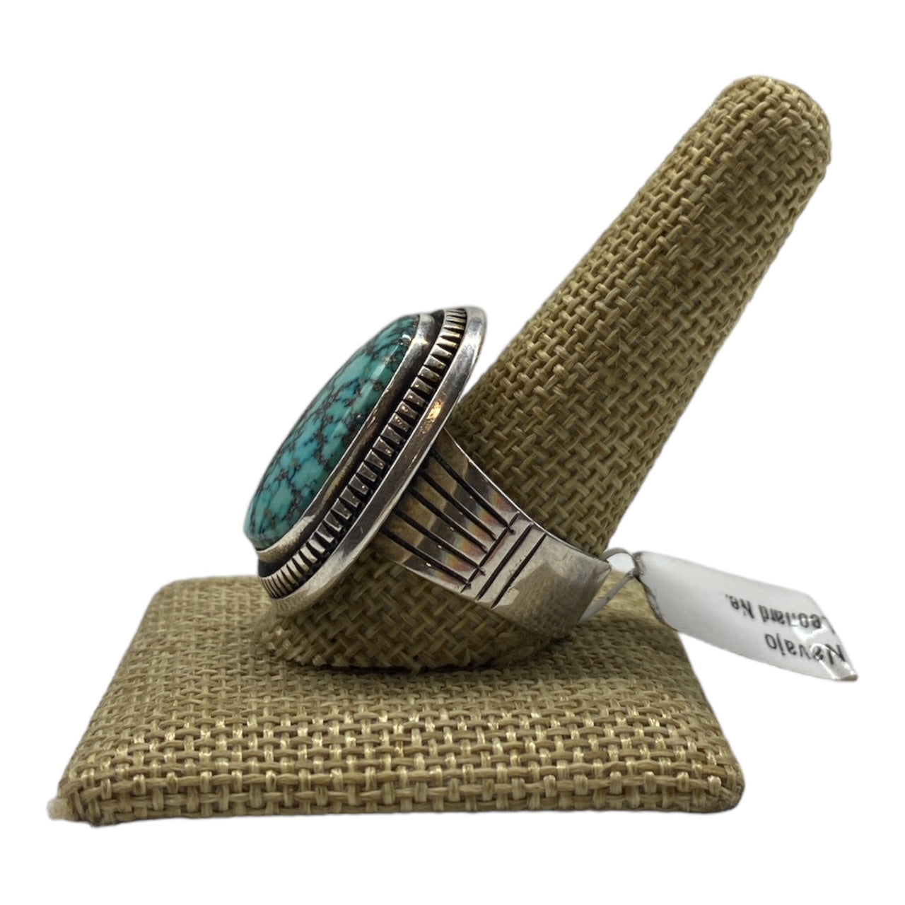 Leonard Nez jewelry, turquoise ring, Navajo jewelry, Telluride