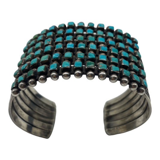 vintage zuni jewelry, turquoise jewelry, square cut turquoise, telluride