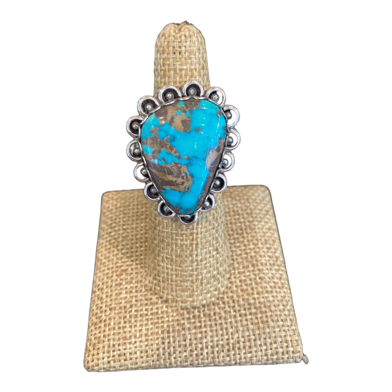Vintage Navajo jewelry, ring, turquoise, telluride