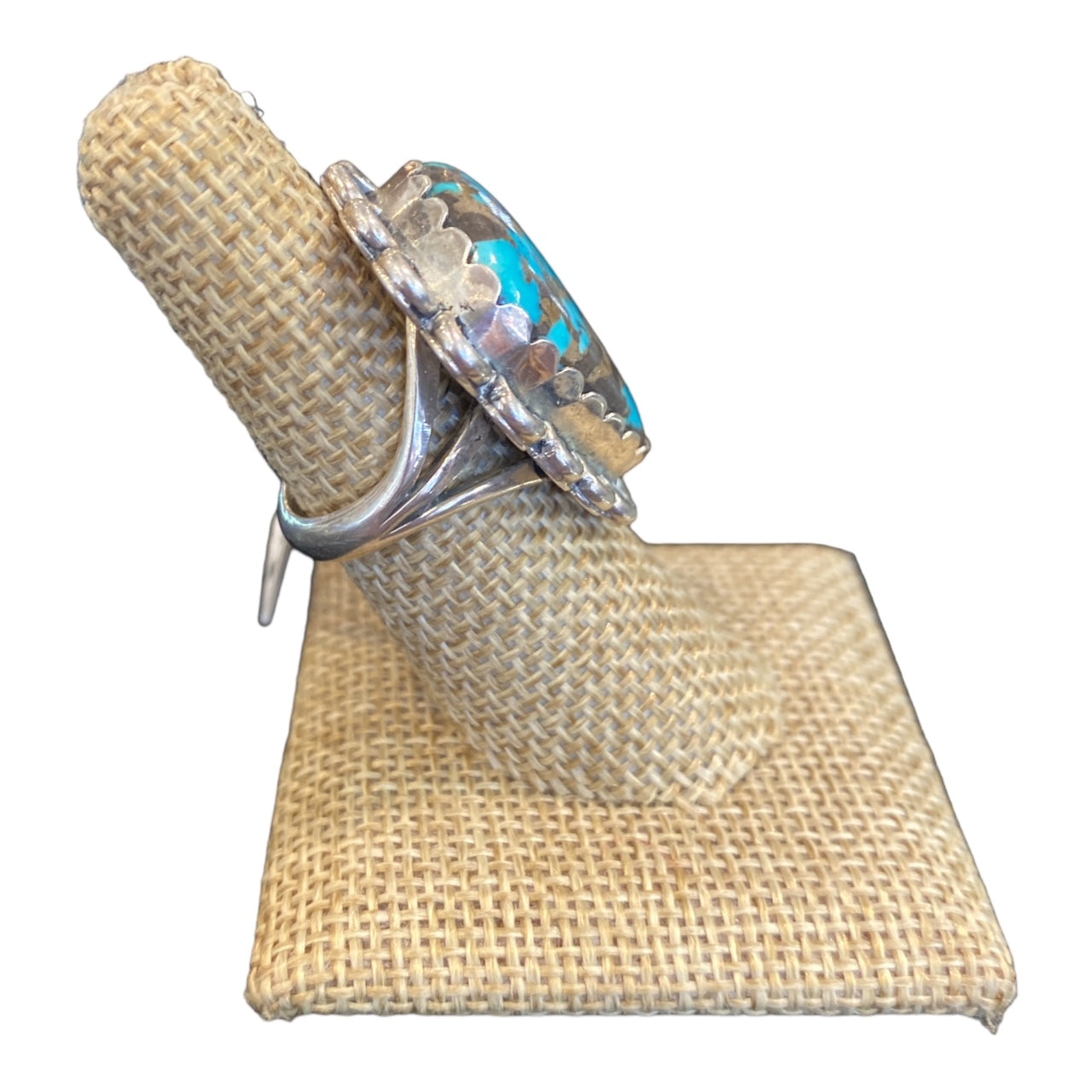 Vintage Navajo jewelry, ring, turquoise, telluride