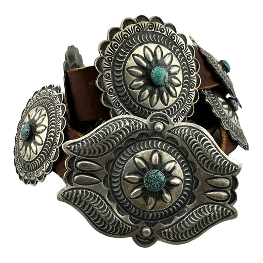 Tommie Charlie Navajo Concho Belt, Navajo jewelry for sale, Telluride jewelry store, telluride gallery
