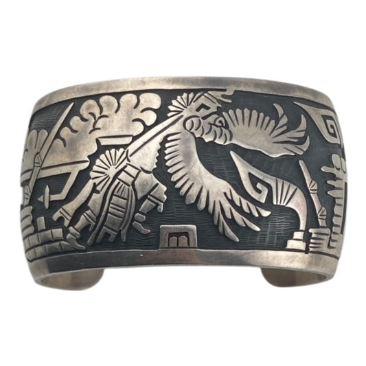 hopi jewelry, overlay bracelet, native american jewelry, sterling silver, telluride jewelry store