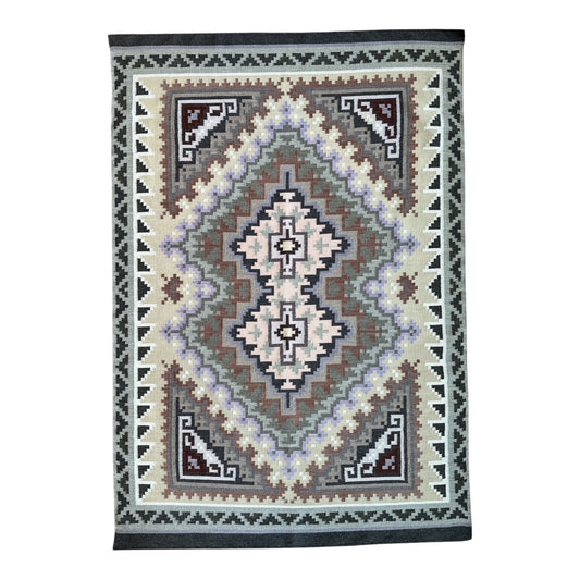 Gladys Shepard Vegital Dye Burnt Water Navajo Weaving 41" x 60"