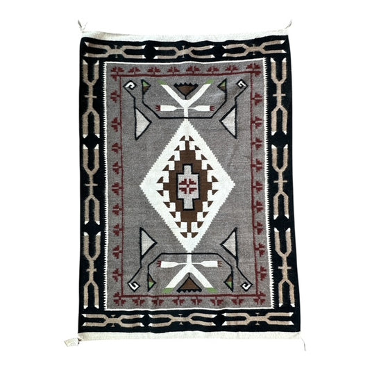 Navajo rug for sale, authentic navajo weaving, telluride art gallery, teec nos pos navajo rug