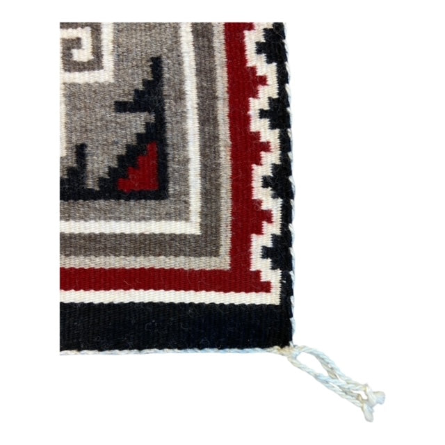 Risa John White Very Fine Klagetoh Navajo Weaving 20"x 27.25"