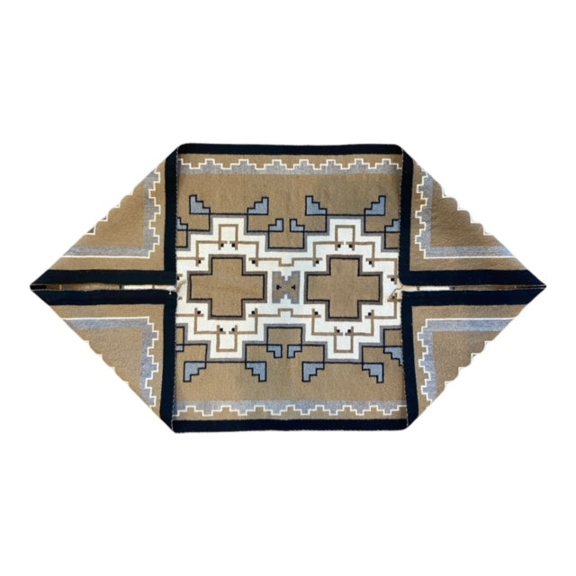 Double Diamond Two Grey Hills 37"x 64.75" - Lucie Tsosie