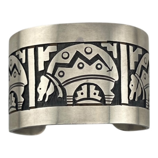 hopi jewelry, overlay bracelet, native american jewelry, sterling silver, telluride jewelry store