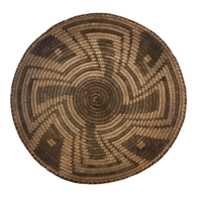 vintage pima basket, woven basket, native american basket,