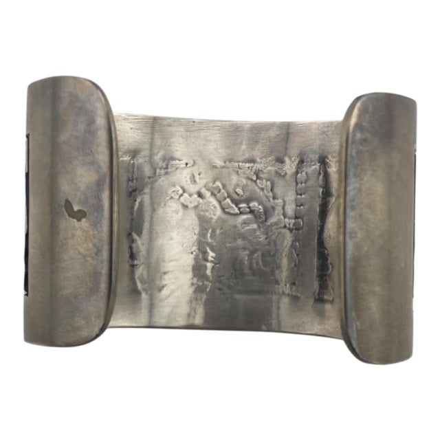 Wide Hopi Overlay Bear Bracelet