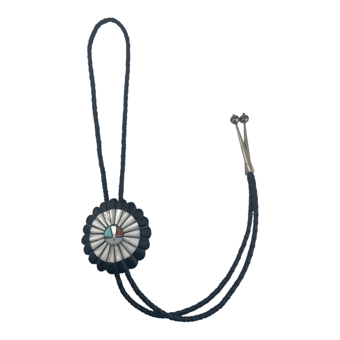 Zuni Sunface Raised Inlay Bolo