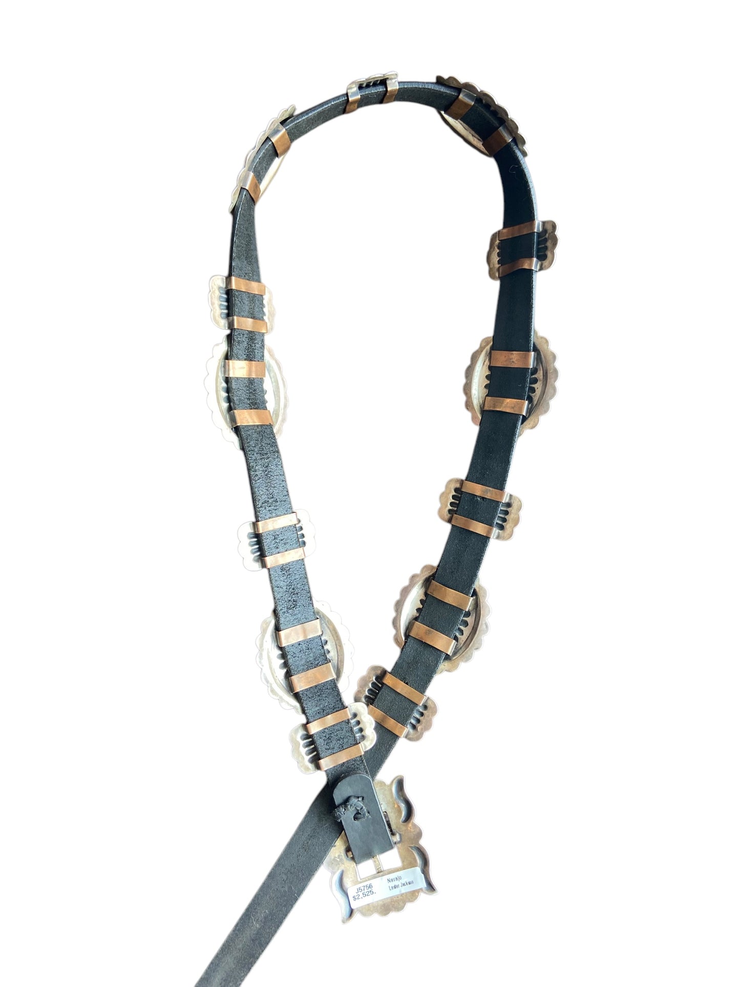 Lester Jackson Navajo Green Turquoise Concho Belt