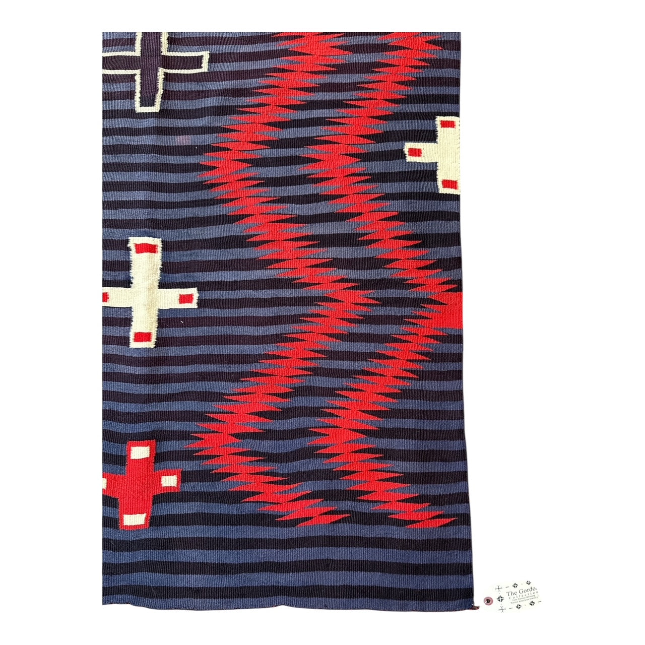 Germantown Moki Navajo Wearing Blanket - 39" x 71" - Repair - Bound end to repair damanged ward edge