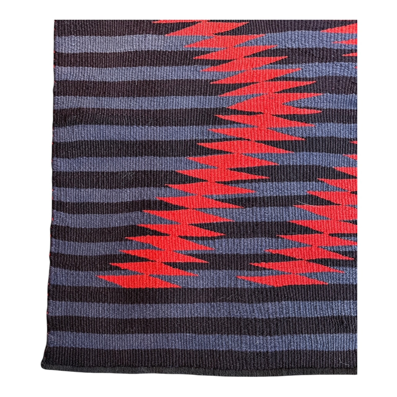 Germantown Moki Navajo Wearing Blanket - 39" x 71" - Repair - Bound end to repair damanged ward edge