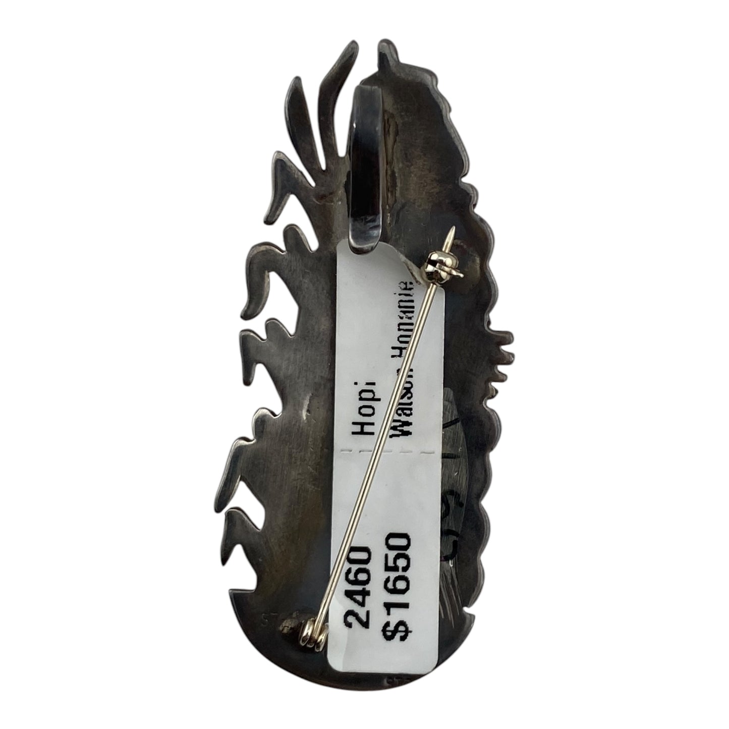 Watson Honanie, Hopi 14 Kt Gold Over Silver Corn Maiden Pendant with Turquoise and Coral