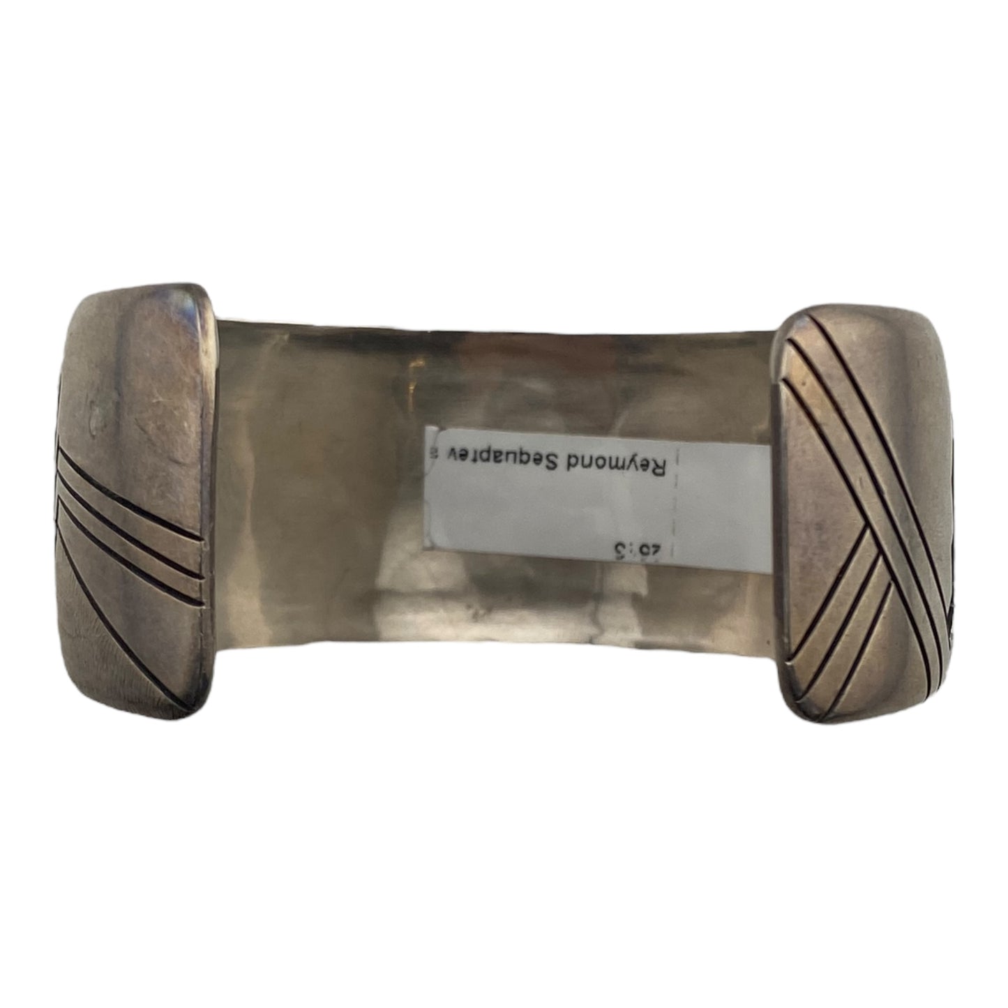 Reymond Sequaptewa Hopi Overlay With Corn Maiden & Turquoise Bracelet