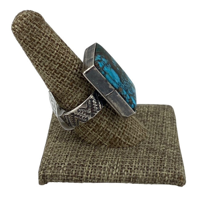 Travis Teller Kingman Turquoise Navajo Ring