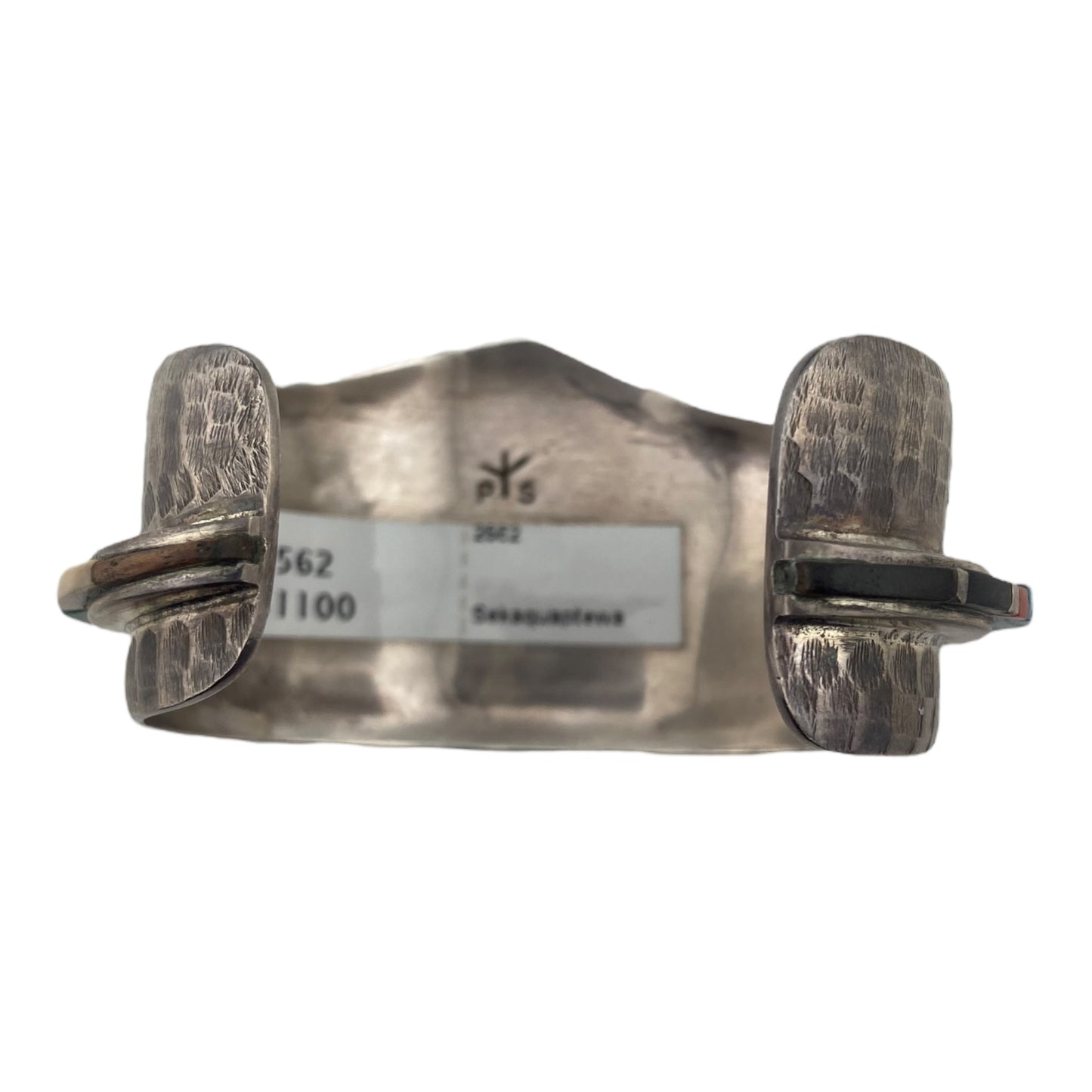 Philip Sekaquaptewa Hopi Multi Stone Inlay w/ Lander Blue Turquoise and Overlay Bracelet