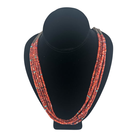 Lita Atencio Santo Domingo 5 Strand Spiny Oyster "Corn" Necklace