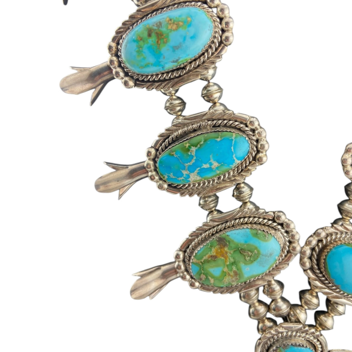 Michael Thomas Jr. Navajo Sonoran Gold Squash Blossom Necklace
