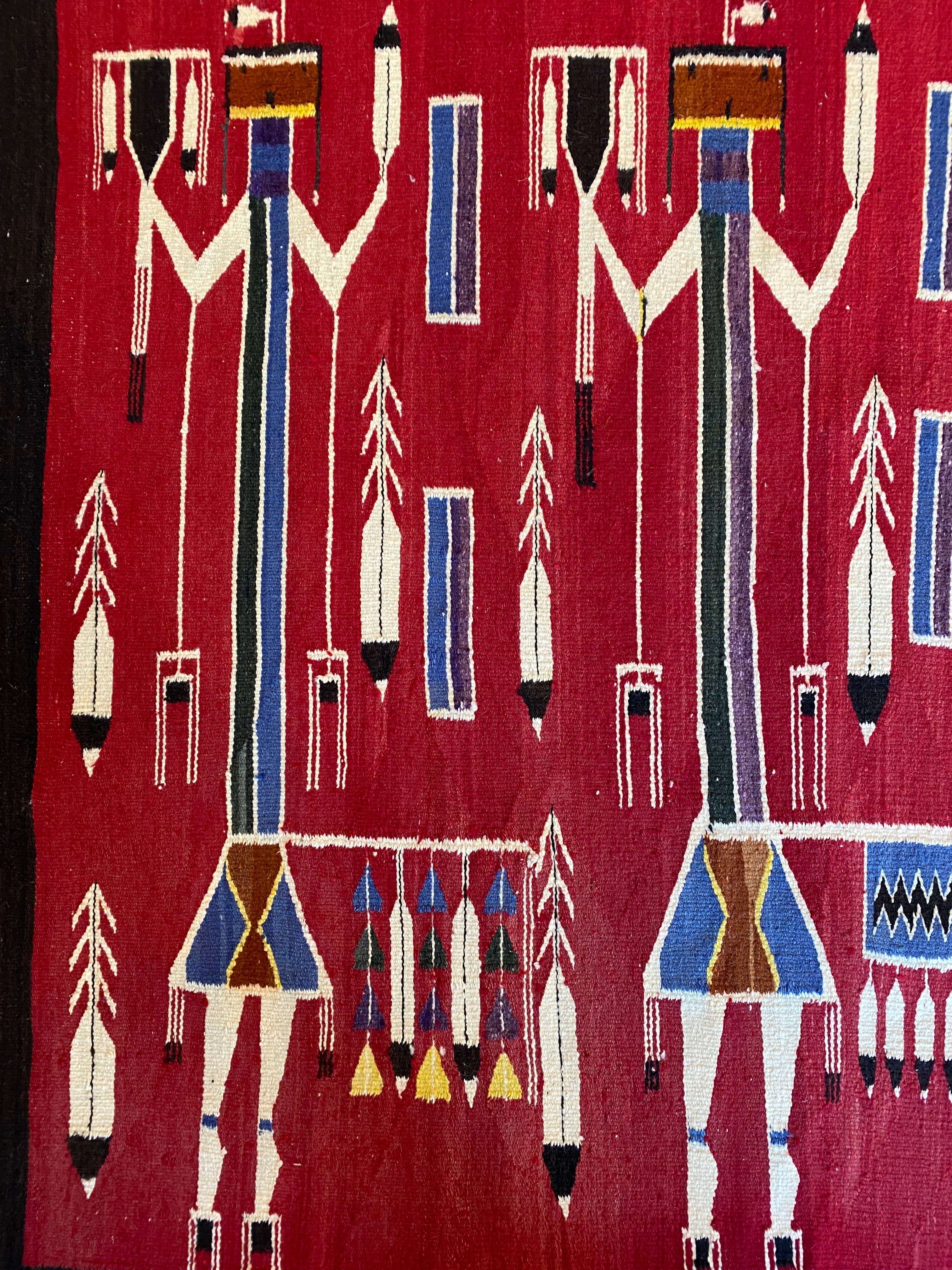 Navajo Yei Weaving, Navajo Rug for Sale, Southwestern rug, Vintage Navajo Weaving, Telluride, Native American Art for sale
