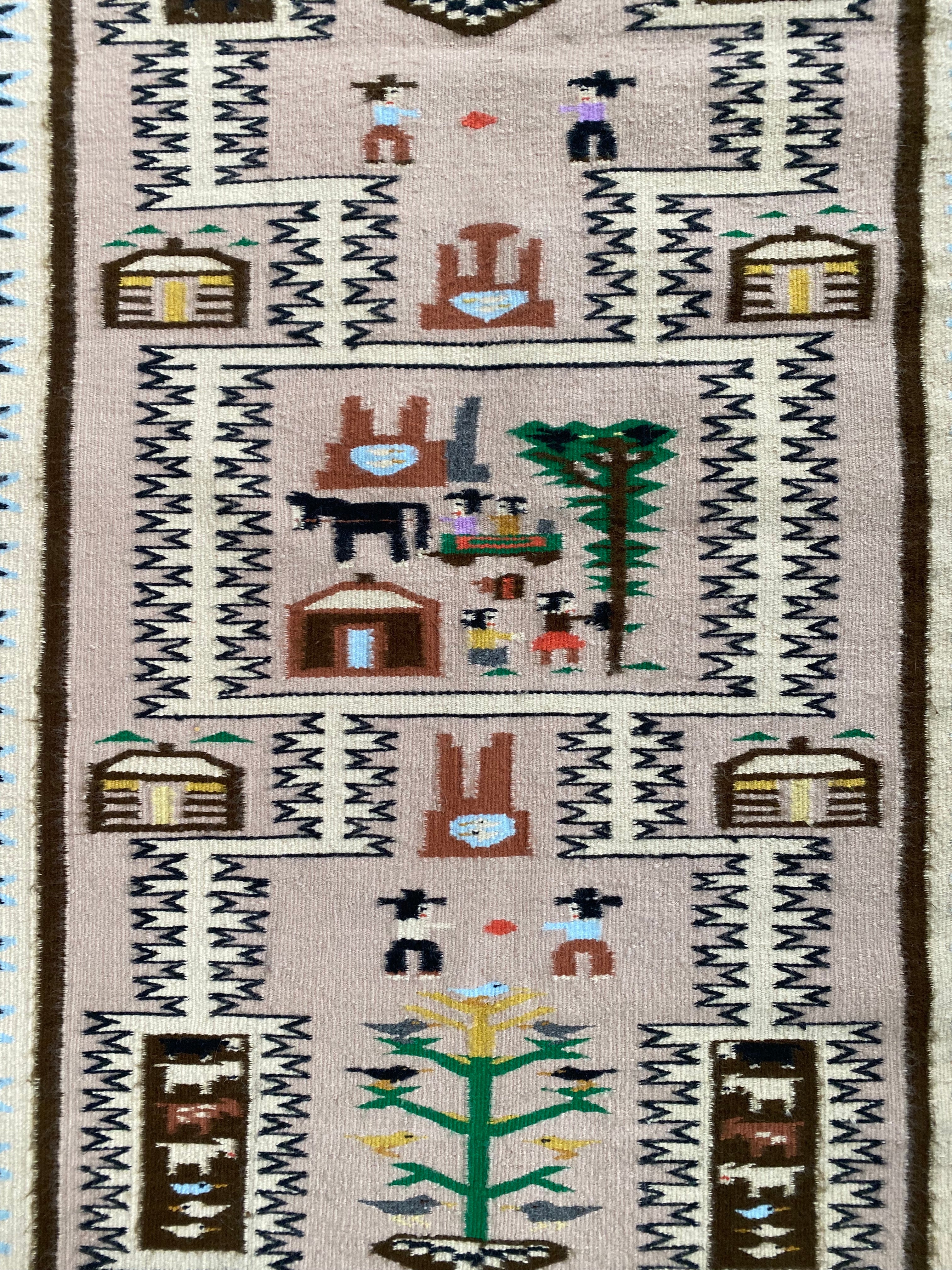 Nancy Clearwater Pictorial Storm Pattern Weaving 35.5" x 56.5"