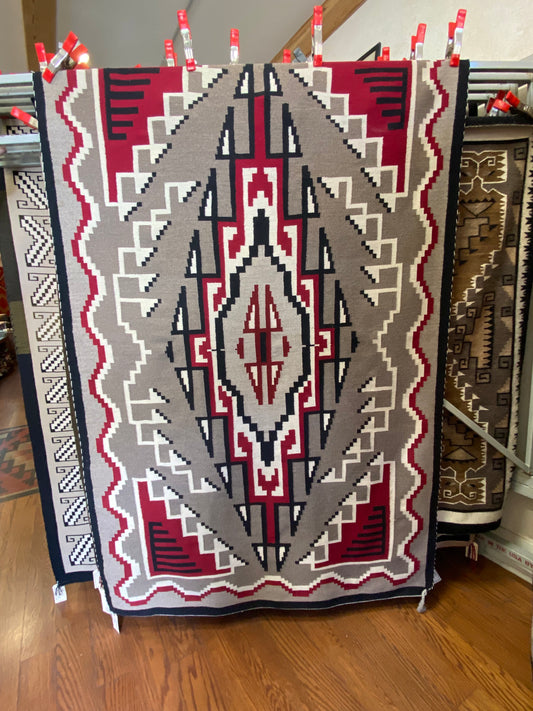 Ganado Navajo rug for sale, authentic navajo weaving, Klagetoh Navajo rug, telluride furnishings, telluride art gallery